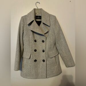 London Fog Gray Wool Coat | Medium–Large | Excellent Condition